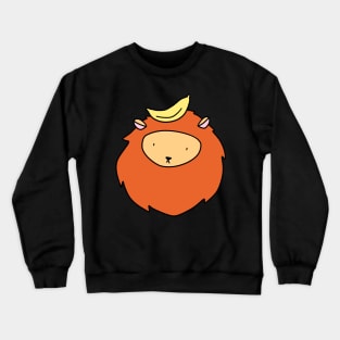 Banana Lion Face Crewneck Sweatshirt